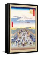 Merchants-Ando Hiroshige-Framed Stretched Canvas