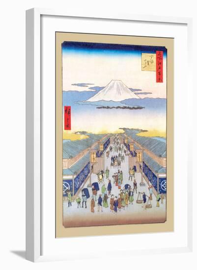 Merchants-Ando Hiroshige-Framed Art Print