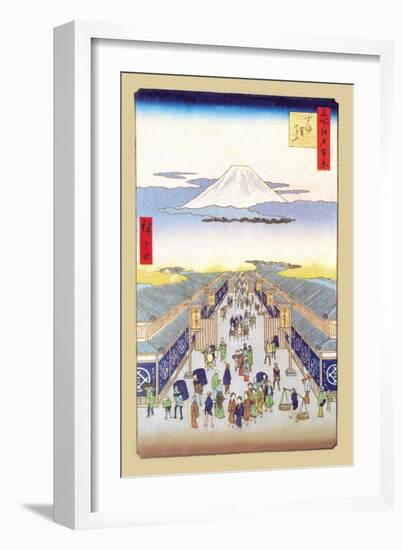 Merchants-Ando Hiroshige-Framed Art Print