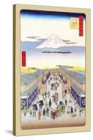 Merchants-Ando Hiroshige-Stretched Canvas