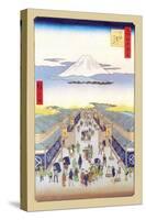 Merchants-Ando Hiroshige-Stretched Canvas