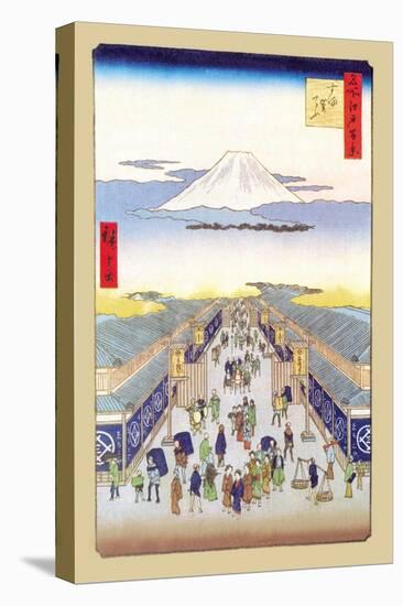 Merchants-Ando Hiroshige-Stretched Canvas