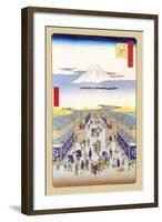 Merchants-Ando Hiroshige-Framed Art Print