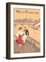 Merci Beaucoup, Art Deco Couple on Seine-null-Framed Art Print