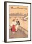 Merci Beaucoup, Art Deco Couple on Seine-null-Framed Art Print