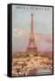 Merci Beaucoup, Eiffel Tower-null-Framed Stretched Canvas