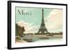 Merci, Eiffel Tower and Seine-null-Framed Art Print