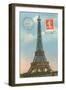 Merci, Eiffel Tower-null-Framed Art Print