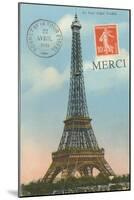 Merci, Eiffel Tower-null-Mounted Art Print