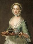 Portrait of a Young Woman, Possibly Hannah, the Artist's Maid, Holding a Tea Tray-Mercier-Giclee Print