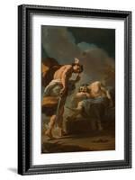 Mercury About to Behead Argus, c.1770-1775-Ubaldo Gandolfi-Framed Giclee Print