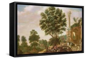 Mercury and Argus (Panel)-Samuel van den Hecken-Framed Stretched Canvas