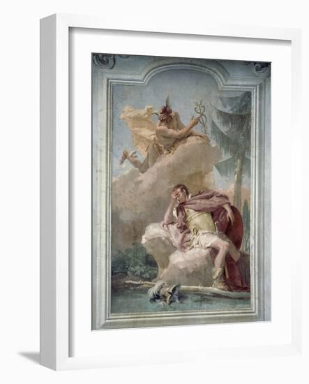 Mercury Appearing to Aeneas in Dream to Order Him to Go to Carthage-Giambattista Tiepolo-Framed Giclee Print