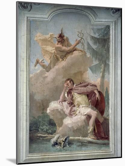 Mercury Appearing to Aeneas in Dream to Order Him to Go to Carthage-Giambattista Tiepolo-Mounted Giclee Print