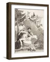 Mercury Appears to Æneas in a Dream, C.1770-Giandomenico Tiepolo-Framed Giclee Print