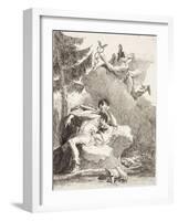 Mercury Appears to Æneas in a Dream, C.1770-Giandomenico Tiepolo-Framed Giclee Print