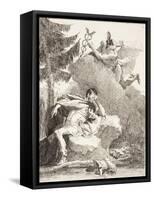 Mercury Appears to Æneas in a Dream, C.1770-Giandomenico Tiepolo-Framed Stretched Canvas