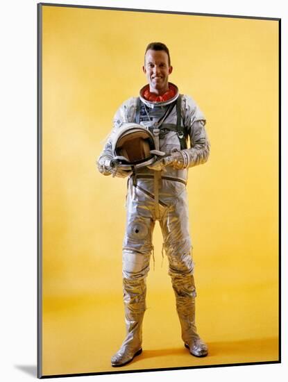 Mercury Astronaut Gordon Cooper Wearing a Spacesuit-null-Mounted Photo