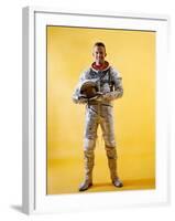 Mercury Astronaut Gordon Cooper Wearing a Spacesuit-null-Framed Photo