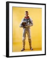 Mercury Astronaut Gordon Cooper Wearing a Spacesuit-null-Framed Photo