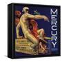 Mercury Brand - Redlands, California - Citrus Crate Label-Lantern Press-Framed Stretched Canvas