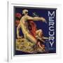 Mercury Brand - Redlands, California - Citrus Crate Label-Lantern Press-Framed Art Print