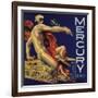 Mercury Brand - Redlands, California - Citrus Crate Label-Lantern Press-Framed Art Print