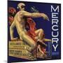 Mercury Brand - Redlands, California - Citrus Crate Label-Lantern Press-Mounted Art Print