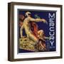 Mercury Brand - Redlands, California - Citrus Crate Label-Lantern Press-Framed Art Print