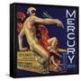 Mercury Brand - Redlands, California - Citrus Crate Label-Lantern Press-Framed Stretched Canvas