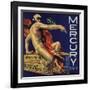 Mercury Brand - Redlands, California - Citrus Crate Label-Lantern Press-Framed Art Print