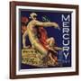 Mercury Brand - Redlands, California - Citrus Crate Label-Lantern Press-Framed Art Print