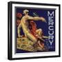 Mercury Brand - Redlands, California - Citrus Crate Label-Lantern Press-Framed Art Print