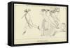 Mercury Conducting the Souls of the Suitors to the Infernal Regions-John Flaxman-Framed Stretched Canvas