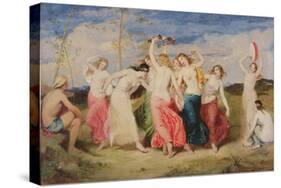 Mercury Instructing the Nymphs in Dance, 1848-Frederick Richard Pickersgill-Stretched Canvas