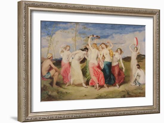 Mercury Instructing the Nymphs in Dance, 1848-Frederick Richard Pickersgill-Framed Giclee Print