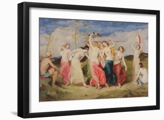 Mercury Instructing the Nymphs in Dance, 1848-Frederick Richard Pickersgill-Framed Giclee Print