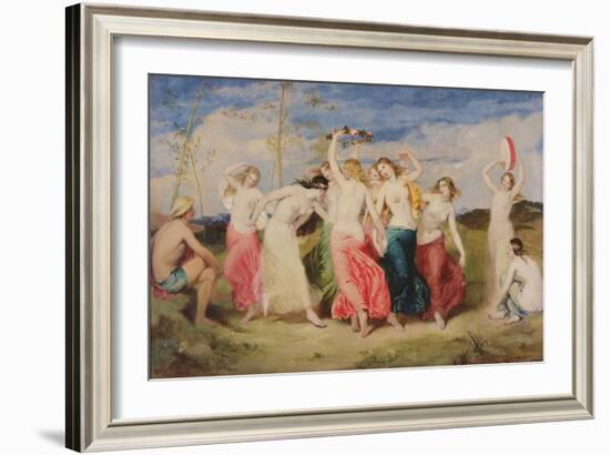 Mercury Instructing the Nymphs in Dance, 1848-Frederick Richard Pickersgill-Framed Giclee Print