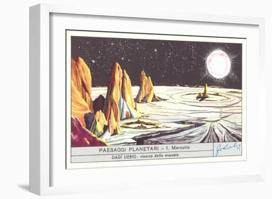 Mercury Landscape Trade Card-null-Framed Art Print