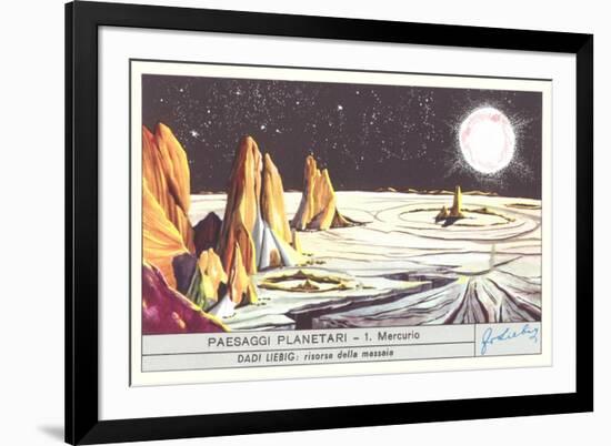 Mercury Landscape Trade Card-null-Framed Art Print