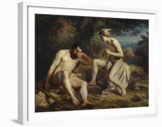 Mercury Lulling Argus to Sleep, 1864-Nikolai Andreyevich Koshelev-Framed Giclee Print