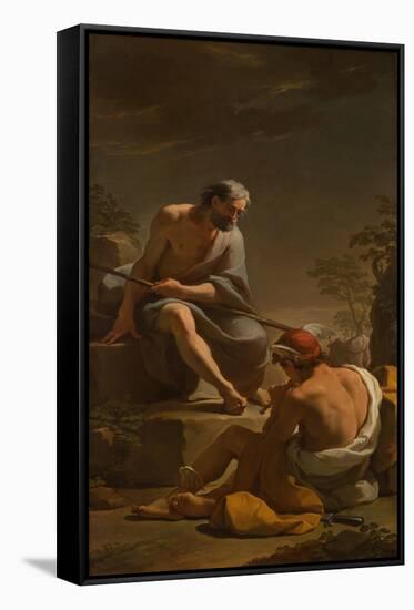 Mercury Lulling Argus to Sleep, c.1770-1775-Ubaldo Gandolfi-Framed Stretched Canvas