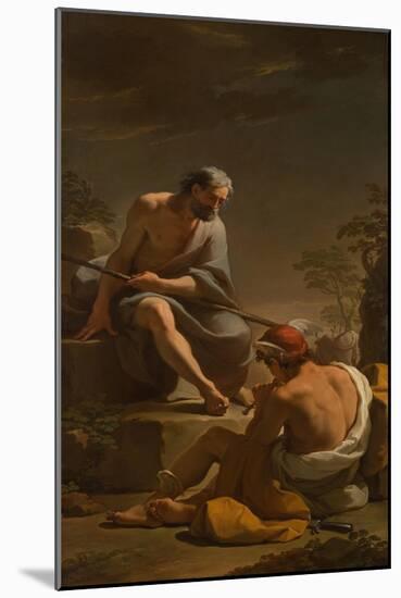 Mercury Lulling Argus to Sleep, c.1770-1775-Ubaldo Gandolfi-Mounted Giclee Print