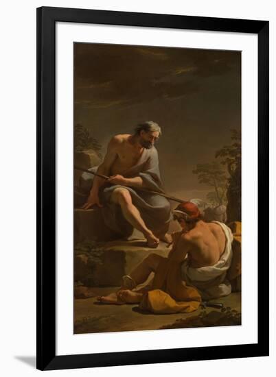 Mercury Lulling Argus to Sleep, c.1770-1775-Ubaldo Gandolfi-Framed Giclee Print