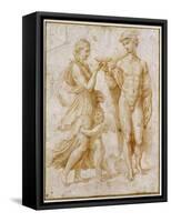 Mercury Offering the Cup of Immortality to Psyche-Raphael-Framed Stretched Canvas