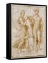 Mercury Offering the Cup of Immortality to Psyche-Raphael-Framed Stretched Canvas