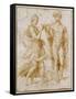 Mercury Offering the Cup of Immortality to Psyche-Raphael-Framed Stretched Canvas