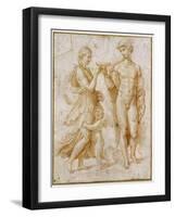 Mercury Offering the Cup of Immortality to Psyche-Raphael-Framed Giclee Print