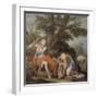 Mercury Playing the Flute to Lull the Shepherd Argus-René Antoine Houasse-Framed Giclee Print