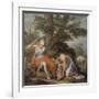 Mercury Playing the Flute to Lull the Shepherd Argus-René Antoine Houasse-Framed Giclee Print